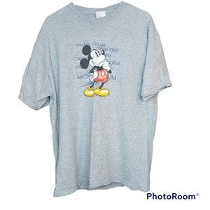Vintage Disney Store Grey Casual Retro Unisex Tee Size XL